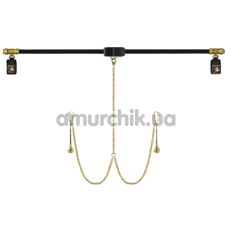 Бондажный набор Upko Extra-long Spreader Bar With Choker And Cuffs, черный - Фото №1