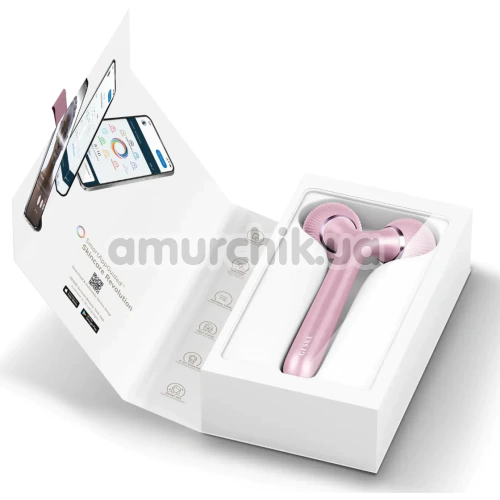 Ультразвуковий масажер Geske Sonic Facial & Body Roller 4 in 1, світло-рожевий