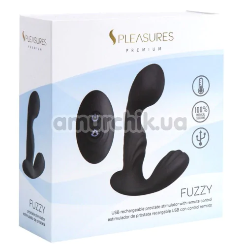 Вібростимулятор простати S Pleasures Premium Fuzzy, чорний