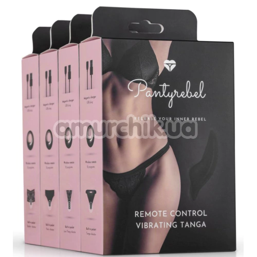 Вібротрусики Pantyrebel Remote Control Vibrating Tanga, чорні