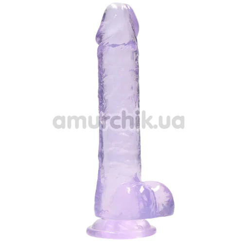 Фаллоимитатор Realrock Crystal Clear Dildo Realistic 8, фиолетовый