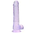 Фаллоимитатор Realrock Crystal Clear Dildo Realistic 8, фиолетовый - Фото №2