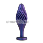 Анальная пробка Anal Adventures Matrix Swirling Bling Plug, фиолетовая - Фото №1