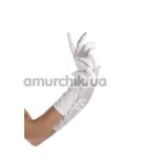 Перчатки Elbow Length Satin Gloves, белые - Фото №1