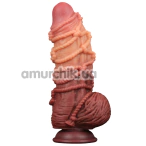 Фалоімітатор Dual-Layered Silicone Nature Cock LV411071, коричневий - Фото №1