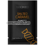 Оральний лубрикант Wicked Aqua Salted Caramel - солона карамель, 3 мл - Фото №1