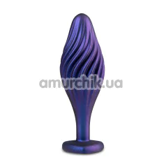 Анальная пробка Anal Adventures Matrix Swirling Bling Plug, фиолетовая - Фото №1