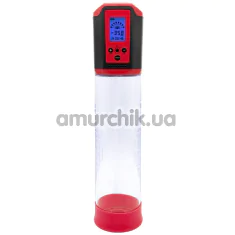 Вакуумная помпа Men Powerup Passion Pump Premium Rechargeable Automatic LCD, красная - Фото №1