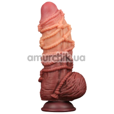 Фалоімітатор Dual-Layered Silicone Nature Cock LV411071, коричневий - Фото №1