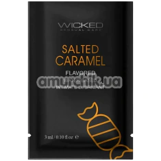 Оральний лубрикант Wicked Aqua Salted Caramel - солона карамель, 3 мл - Фото №1
