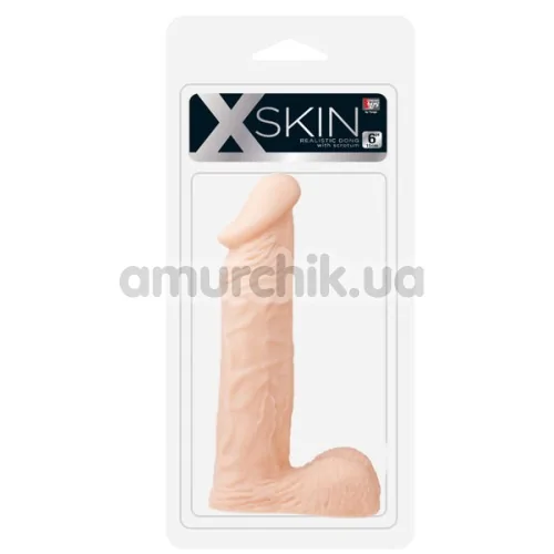 Фаллоимитатор XSkin Realistic Dong, 22.8 см телесный