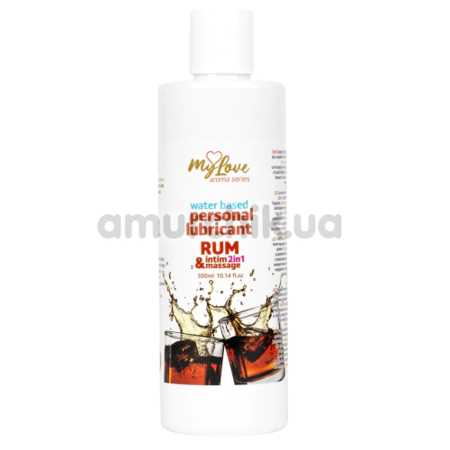 Массажный лубрикант MyLove Aroma Series Personal Lubricant 2in1 Rum - ром, 300 мл - Фото №1