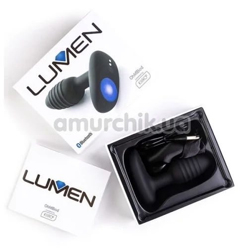 Інтерактивна анальна пробка з вібрацією OhMiBod Lumen, чорна