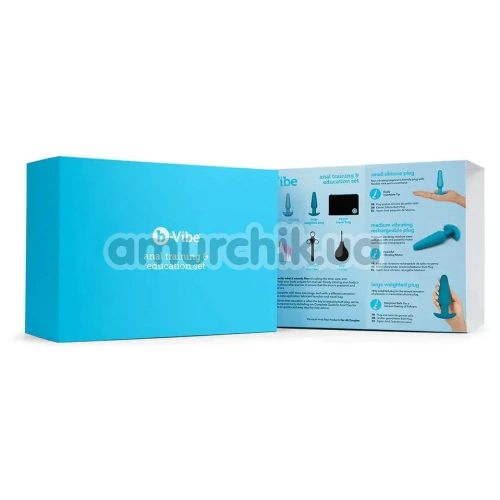 Набір анальних іграшок B-Vibe Anal Training & Education Set, бірюзовий