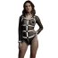Портупея Feral Feelings Body Harness  With Cuffs, біла - Фото №1