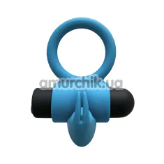 Ерекційне кільце з вібрацією Virgite Essentials Clitorial Vibrating Ring E9, бірюзове - Фото №1