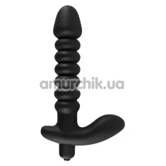 Анальный вибратор Black Velvets Vibrating Medium, черный - Фото №1
