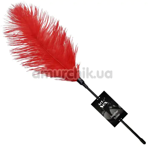 Перышко для ласк Art of Sex Feather Tickler, красное - Фото №1