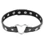 Ошейник DS Fetish Collar With Heart с металлическими вставками, черный - Фото №1