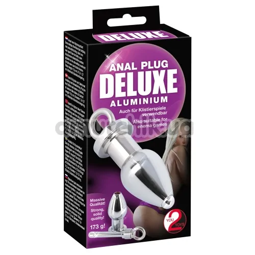 Анальна пробка Anal Plug Deluxe Aluminium, срібна