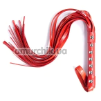 Флоггер DS Fetish Studded Flogger, красный - Фото №1