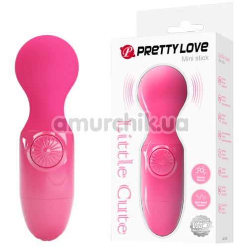 Универсальный вибромассажер Pretty Love Mini Stick Little Cute DC, розовый