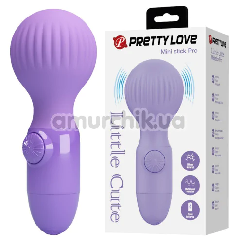 Універсальний вібромасажер Pretty Love Mini Stick Pro Little Cute, фіолетовий