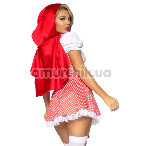 Костюм Красной Шапочки Leg Avenue Fairytale Miss Red, красный: платье + накидка на голову