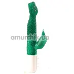 Вібратор Clitzilla, Rotation & Vibr. зелений 20 см - Фото №1