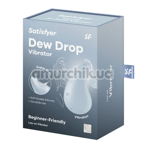 Клиторальный вибратор Satisfyer Dew Drop, голубой