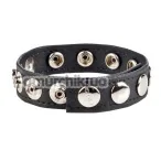 Ерекційне кільце Colt Leather C / B Strap 8 Snap Fastener, чорне - Фото №1