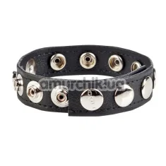 Эрекционное кольцо Colt Leather C/B Strap 8 Snap Fastener, черное - Фото №1