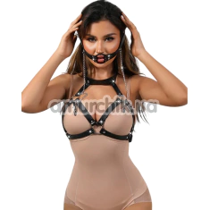 Бондажный набор Star Night Harness & Gag Nipple Clamps, черный - Фото №1