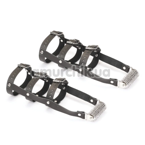 Гартеры для ног со шпорами Liebe Seele High Heel Ankle Harness, черно-серебряные - Фото №1