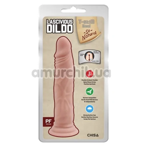 Фаллоимитатор T-skin ReaL Lascivious Dildo, телесный