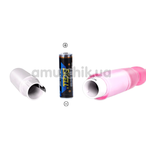 Анальный вибратор Vibrator с шариками, розовый