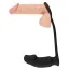 Ерекційне кільце із стимулятором простати з вібрацією Black Velvets Vibrating Ring + Plug - Фото №6