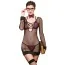 Костюм студентки JSY Sexy Lingerie SO3707 чорно-червоний: бюстгальтер + трусики-стрінги + панчохи + окуляри + сукня + краватка - Фото №1