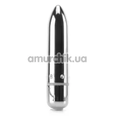 Клиторальный вибратор Crystal High Intensity Bullet, серебряный - Фото №1