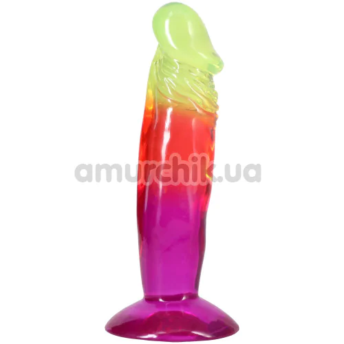 Фалоімітатор Doc Johnson Crystal Jellies Classic Dong 6.5, різнокольоровий