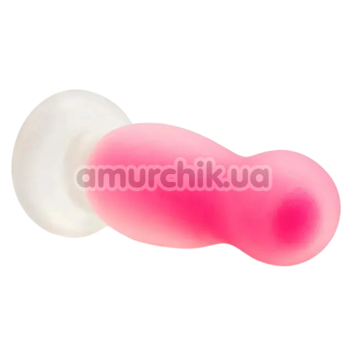 Анальная пробка Alume Glow In The Dark Silicone Plug S, розовая