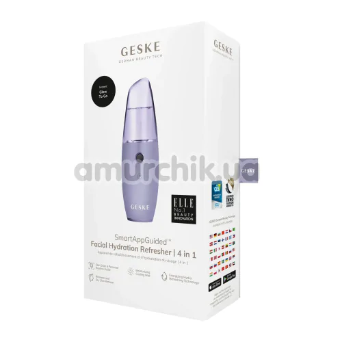 Зволожувач для шкіри обличчя Geske Facial Hydration Refresher 4 in 1, бузковий