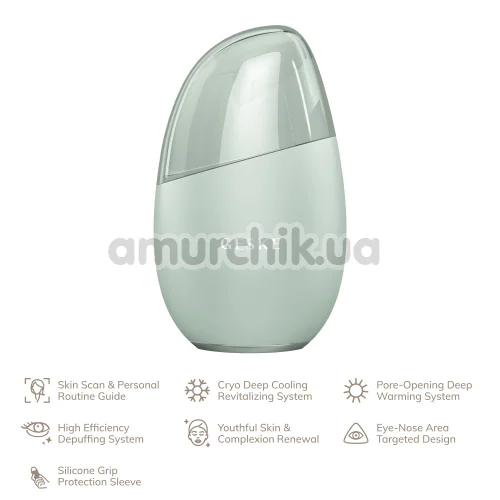 Массажер для глаз и лица Geske Cool & Warm Eye and Face Massager 7 in 1, зеленый