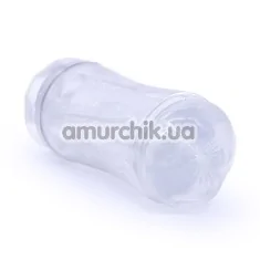Двусторонний мастурбатор Men Powerup Suck Masturbator, прозрачный - Фото №1