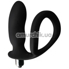 Ерекційне кільце з вібростимулятор простати GK Power Cockring With Ass-Gasm, чорне - Фото №1