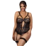 Боди с подвязками Star Night Mesh & Lace Garter Teddy, черное - Фото №4