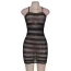 Платье Star Night Striped Mesh Mini Dress, черное - Фото №4