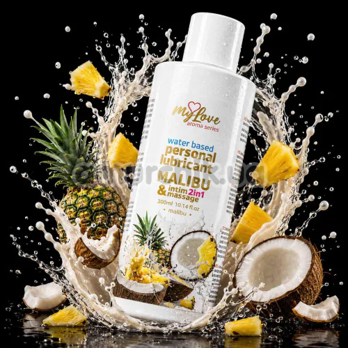 Масажний лубрикант MyLove Aroma Series Personal Lubricant 2in1 Malibu - Малібу, 300 мл