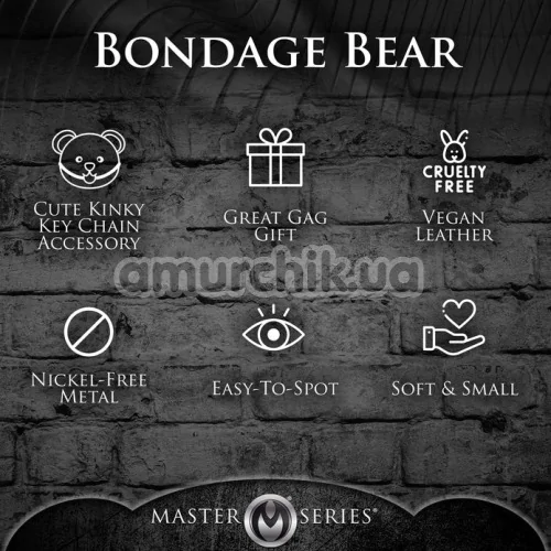 Брелок Master Series Bound Teddy Bear With Flogger Keychain - медвежонок, желтый