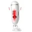 Мастурбатор з вібрацією Foxshow Vibrating Masturbation Cup, білий - Фото №7